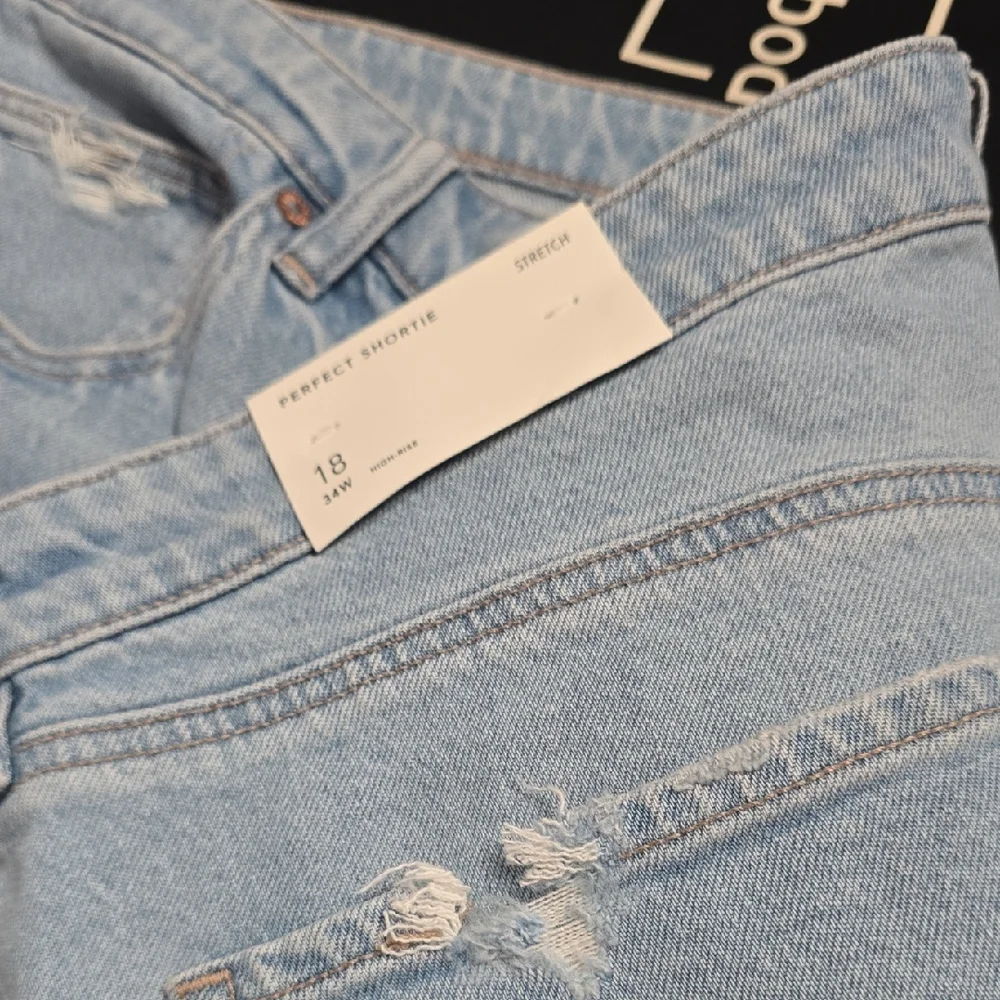 American Eagle‎ Outfitters Light Blue Ripped Jean Shorts 18w Nwt